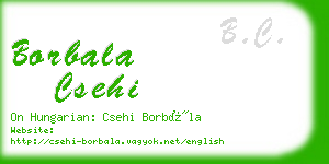 borbala csehi business card